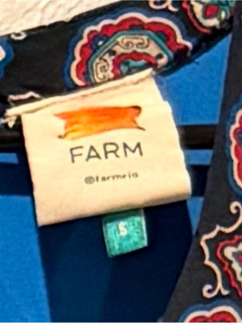 FARM Rio Blue Ornamental Print Balloon-Sleeve Maxi Dress - Picture 4 of 4